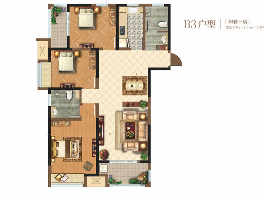 住宅 康桥知园  d1户型 89㎡ b2户型 129㎡ b3户型 129㎡ c1户型 98㎡